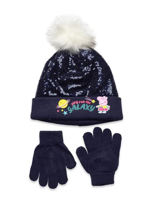 Bonnet & Gloves Peppa Pig Blue