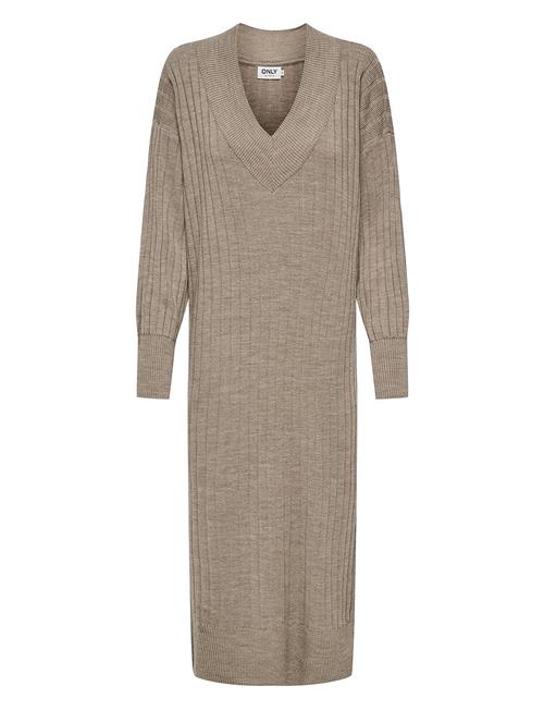 ONLY Onlnew Tessa L/S Midi V Dress Knt Noos ONLY Beige