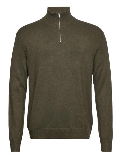 Ecovero Half Zip L/S Knit Lindbergh Green