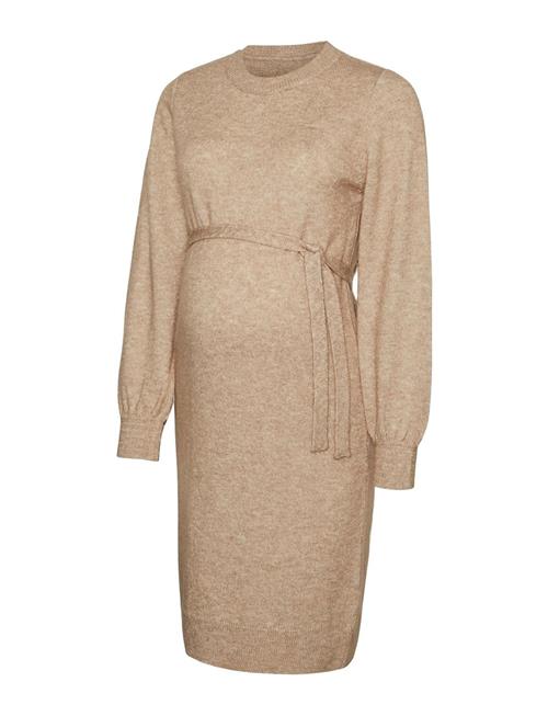 Mamalicious Mlnewanne L/S Abk Knit Dress A. Noos Mamalicious Brown