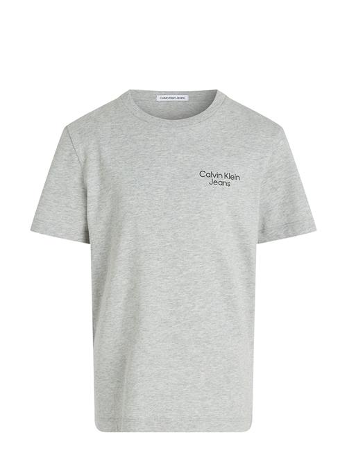 Se Calvin Klein Ckj Stack Logo T-Shirt Calvin Klein Grey ved Booztlet