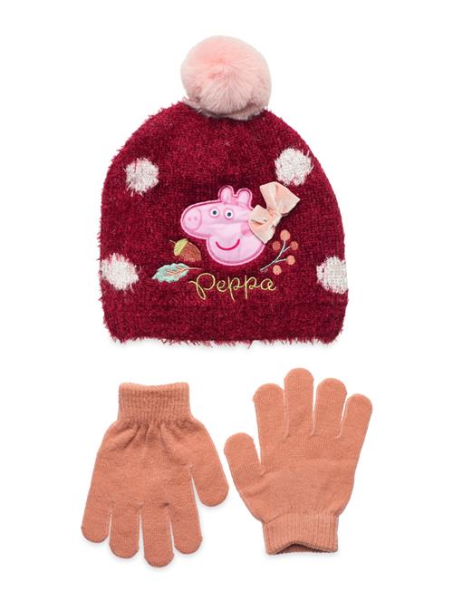 Peppa Pig Bonnet & Gloves Peppa Pig Pink