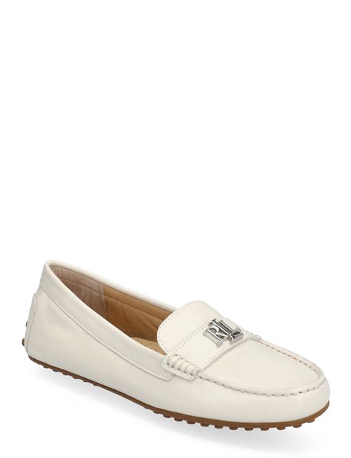 Barnsbury Nappa Leather Driver Lauren Ralph Lauren White