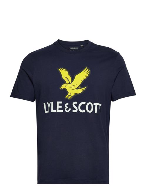 Se Lyle & Scott Printed T-Shirt Lyle & Scott Navy ved Booztlet