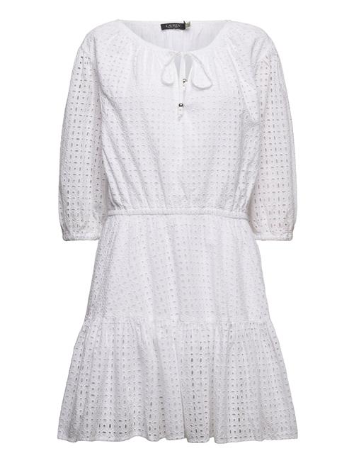 Lauren Ralph Lauren Eyelet-Embroidered Cotton Dress Lauren Ralph Lauren White