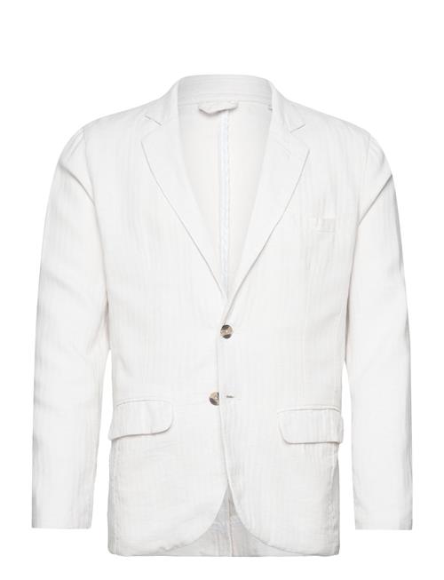 Lindbergh Cotton Linen Blazer Lindbergh White