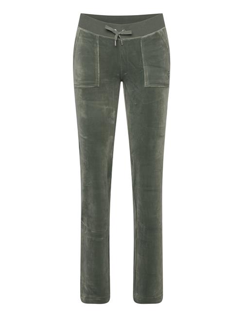 Del Ray Classic Velour Pant Pocket Design Grayed Jade Juicy Couture Green