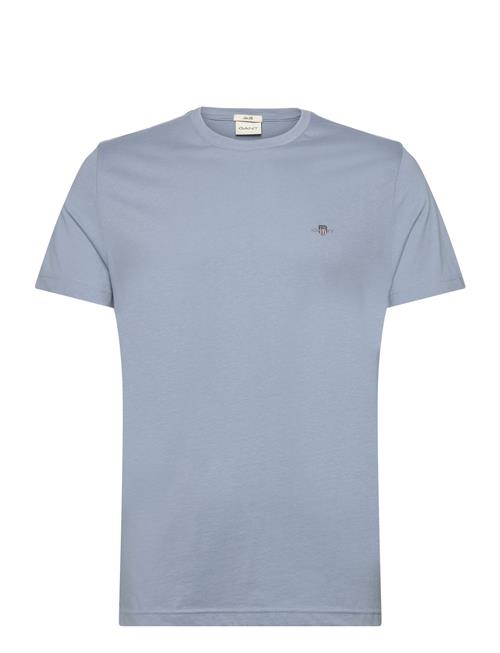 Se GANT Slim Shield Ss T-Shirt GANT Blue ved Booztlet