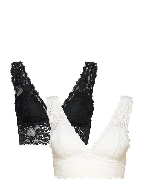 Se Lindex Bra Iris Lace Bralette 2 Pack Lindex White ved Booztlet