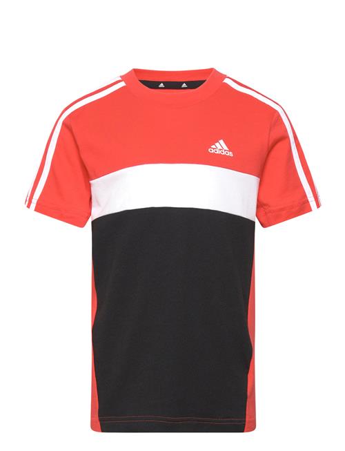 Se adidas Sportswear J 3S Tib T Adidas Sportswear Red ved Booztlet