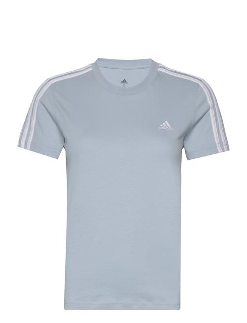 Se adidas Sportswear Essentials Slim 3-Stripes T-Shirt Adidas Sportswear Blue ved Booztlet