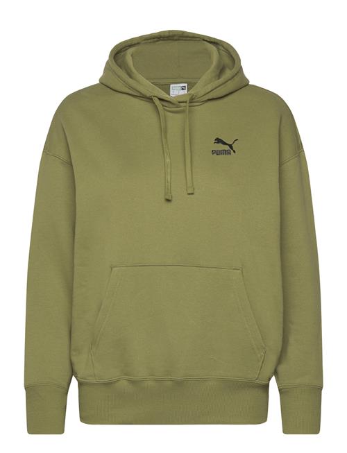 Se PUMA Better Classics Relaxed Hoodie Tr PUMA Green ved Booztlet