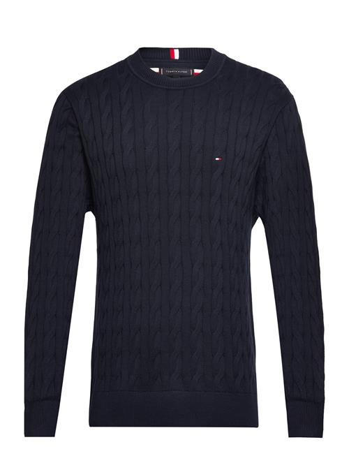 Se Tommy Hilfiger Classic Cotton Cable Crew Neck Tommy Hilfiger Navy ved Booztlet