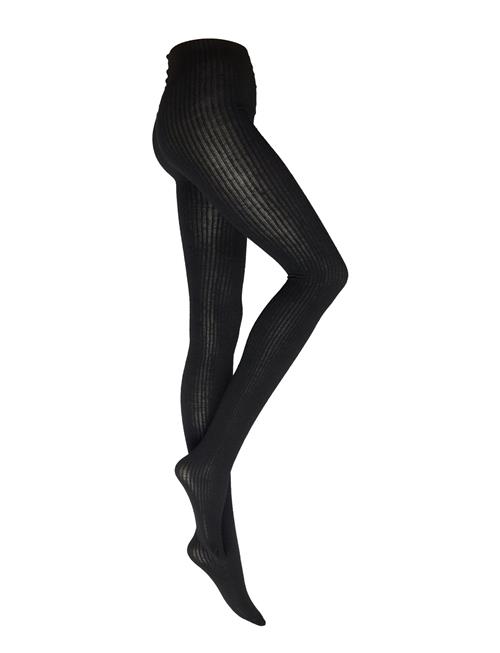 Se Lindex Tights Wool Wide Rib Lindex Black ved Booztlet