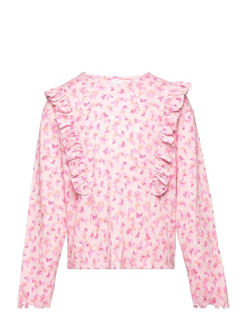 Lindex Top Long Sleeve Flounce Lindex Pink