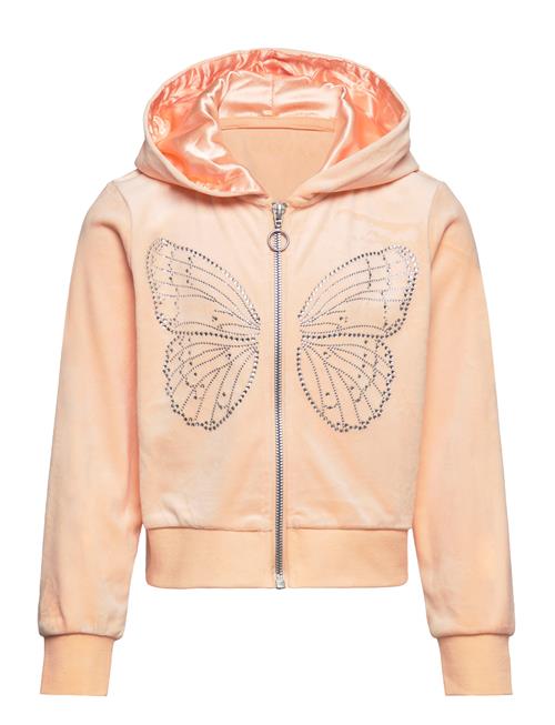 Se Lindex Velour Hoodie With Rhinest S Lindex Orange ved Booztlet