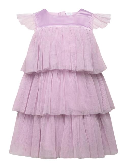 Lindex Dress Mesh Flounces Baby Doll Lindex Purple