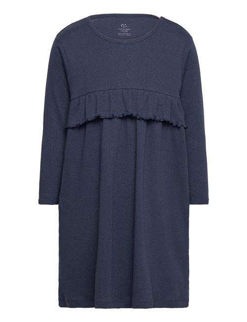 Copenhagen Colors Melange Ruffle Dress Copenhagen Colors Navy