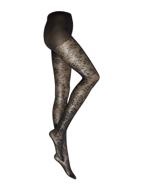 Se Lindex Tights 30 Den Spring Floral Lindex Black ved Booztlet