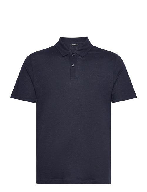 Duke Linen Polo Ss Gabba Navy