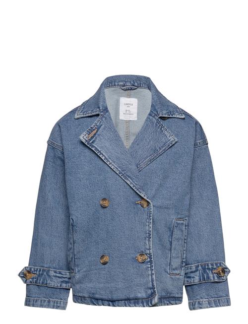 Jacket Trenchcoat Denim Croppe Lindex Blue