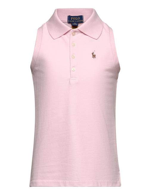 Se Ralph Lauren Kids Sleeveless Cotton Mesh Polo Shirt Ralph Lauren Kids Pink ved Booztlet