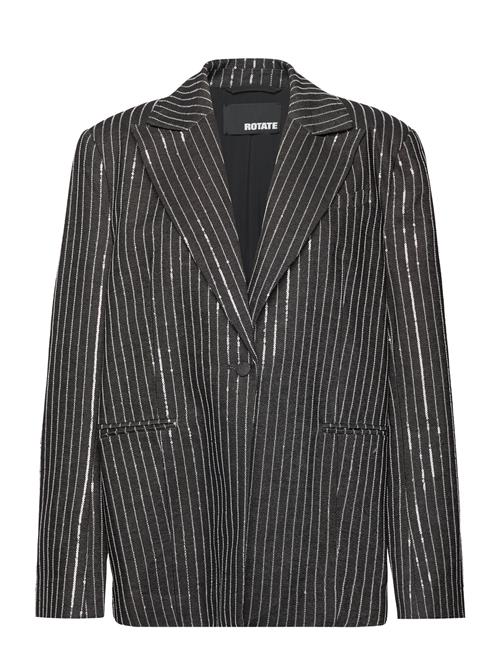 Se ROTATE Birger Christensen Sequin Twill Blazer ROTATE Birger Christensen Black ved Booztlet