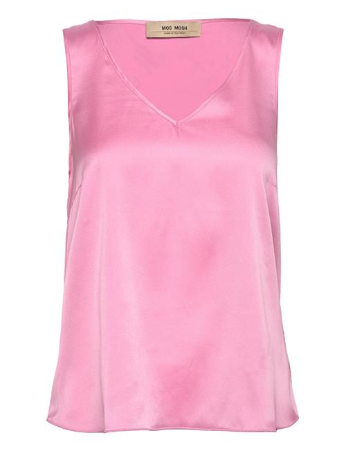 Se MOS MOSH Mmastrid V-Neck Silk Tank Top MOS MOSH Pink ved Booztlet