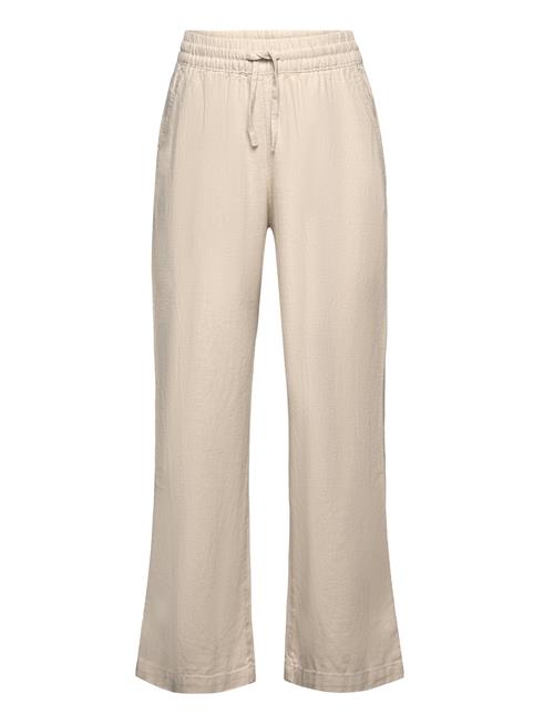 Se Lindex Trousers Linen Lindex Beige ved Booztlet