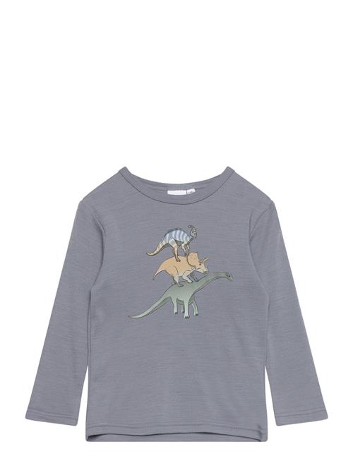 Nmmwillitus Wool Ls Top Name It Blue