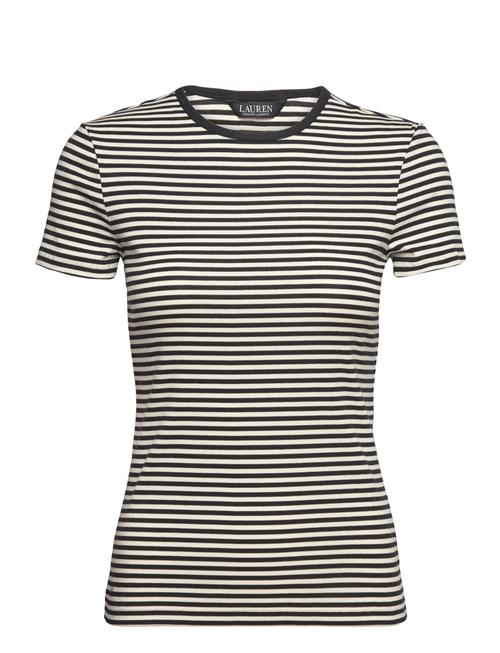 Lauren Ralph Lauren Striped Stretch Cotton Crewneck Tee Lauren Ralph Lauren Black