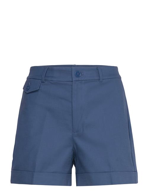 Lauren Ralph Lauren Pleated Double-Faced Cotton Short Lauren Ralph Lauren Blue