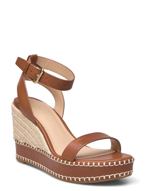 Lauren Ralph Lauren Burnished Calf-Hilarie-Es-Wed Lauren Ralph Lauren Brown