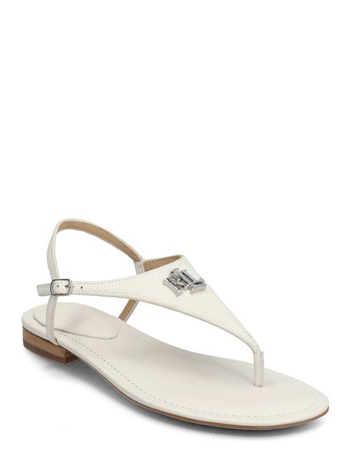 Lauren Ralph Lauren Ellington Lizard-Embossed Sandal Lauren Ralph Lauren White