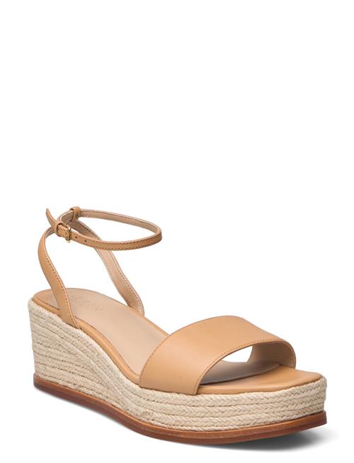 Se Lauren Ralph Lauren Leona Nappa Leather Espadrille Lauren Ralph Lauren Beige ved Booztlet