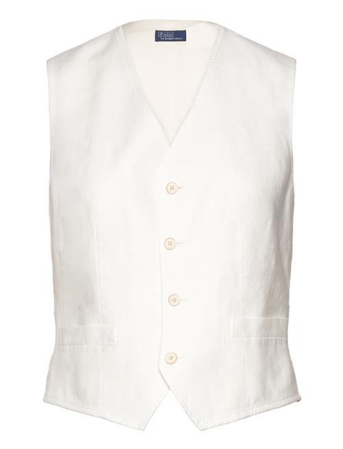 Se Polo Ralph Lauren Linen-Cotton Vest Polo Ralph Lauren White ved Booztlet