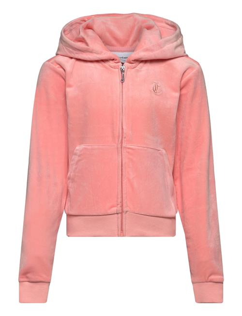 Juicy Couture Tonal Zip Through Hoodie Juicy Couture Coral