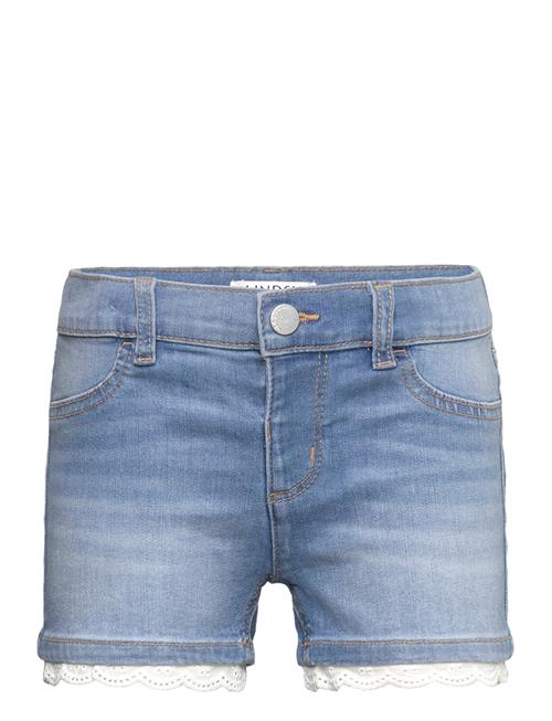 Lindex Shorts Denim With Lace Lindex Blue