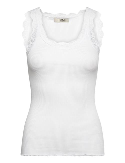 Se RM By Rosemunde Rmwbalta Modal Sl Lace U-Neck Top RM By Rosemunde White ved Booztlet