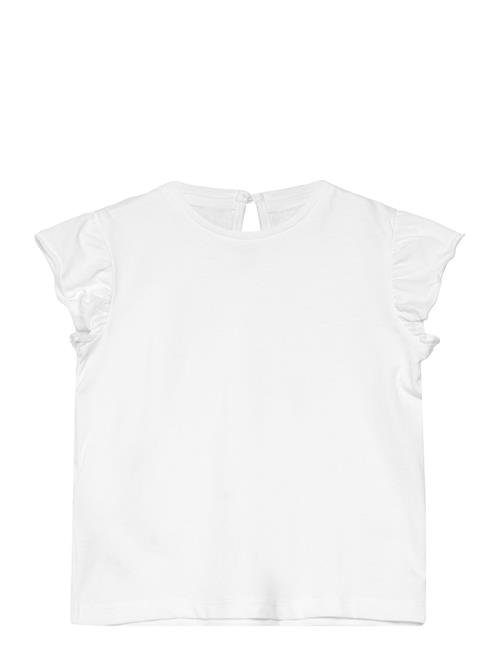 Frills Cotton T-Shirt Mango White