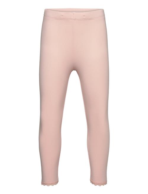 Se Lindex Capri Leggings With Lace Lindex Pink ved Booztlet