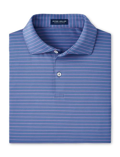 Se Peter Millar Duet Performance Jersey Polo - Edwin Spread Collar Peter Millar Blue ved Booztlet