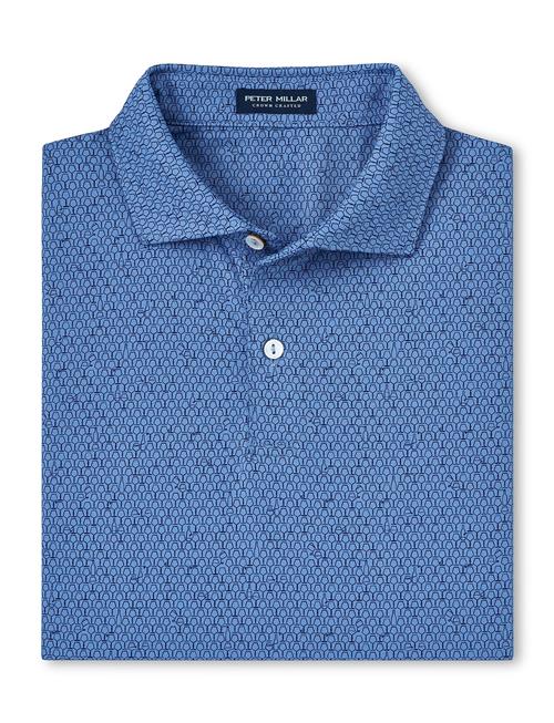 Peter Millar Staccato Performance Jersey Polo - Edwin Spread Co Peter Millar Blue