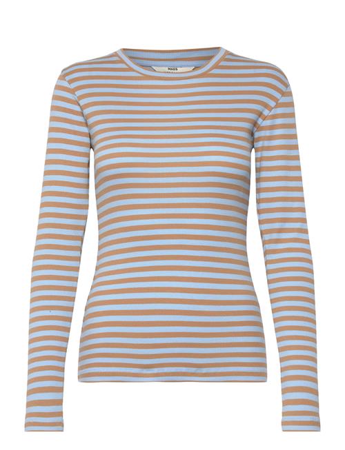 Mads Nørgaard 2X2 Cotton Stripe Tuba Tee Ls Mads Nørgaard Blue