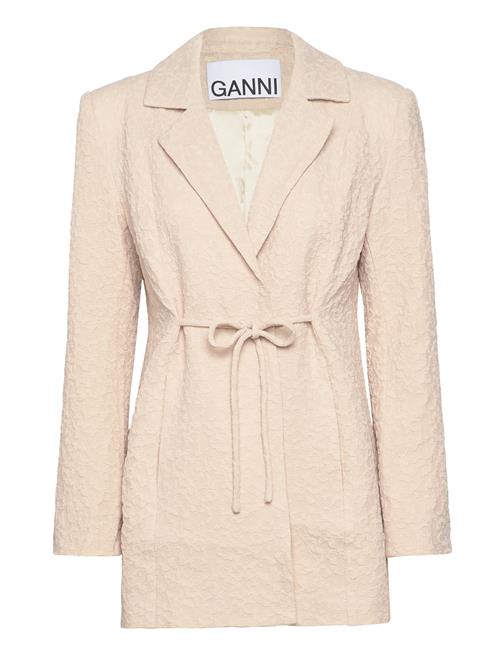 Se Ganni Textured Suiting Ganni Cream ved Booztlet