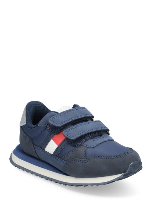 Se Tommy Hilfiger Flag Low Cut Velcro Sneaker Tommy Hilfiger Navy ved Booztlet