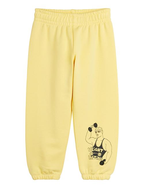 Se Mini Rodini Weight Lifting Sp Sweatpants Mini Rodini Yellow ved Booztlet