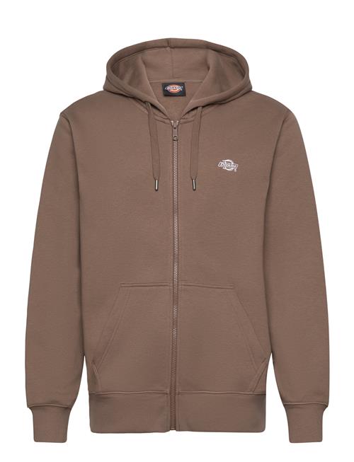 Se Dickies Summerdale Zip Through Dickies Brown ved Booztlet