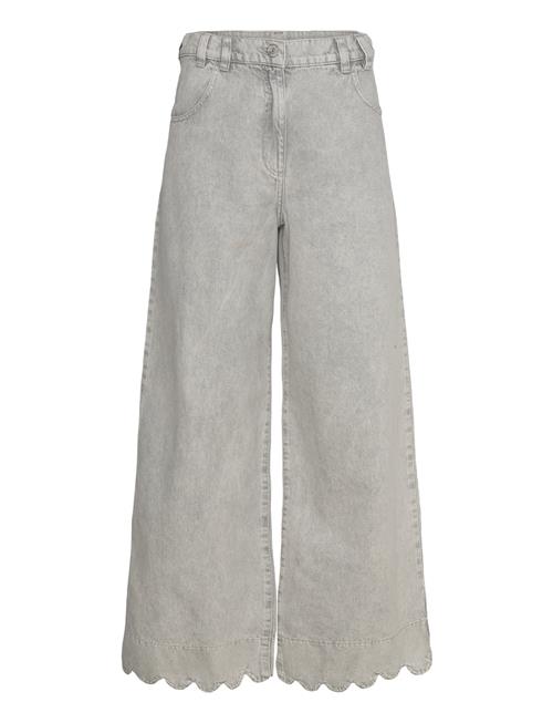 Se Stella Nova Loose Fitted Pant With Scallop Edge Stella Nova Grey ved Booztlet