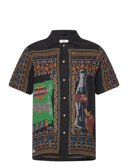 Meal Deal Cross Stitch Shirt Percival Black